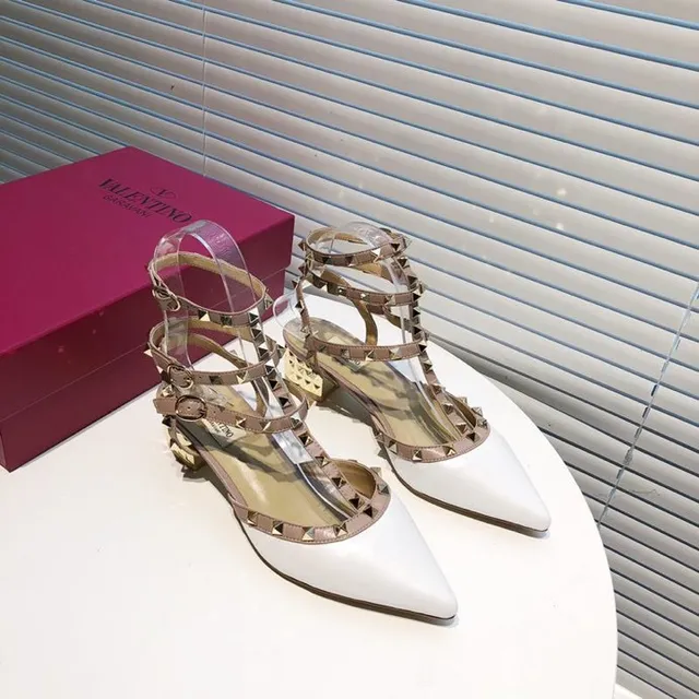 Valentino Rockstud White Studded Multi-Strap Pump 2