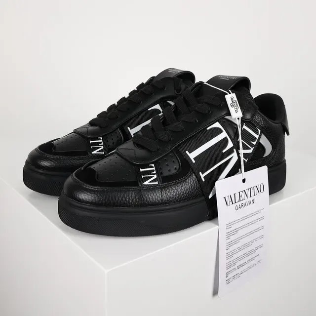 Valentino VLTN Black Pebbled Leather Lifestyle Sneakers 2