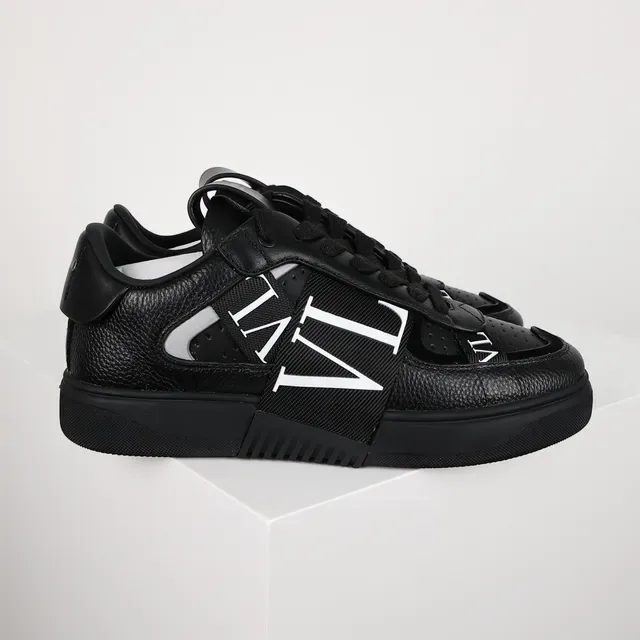 Valentino VLTN Black Pebbled Leather Lifestyle Sneakers 3
