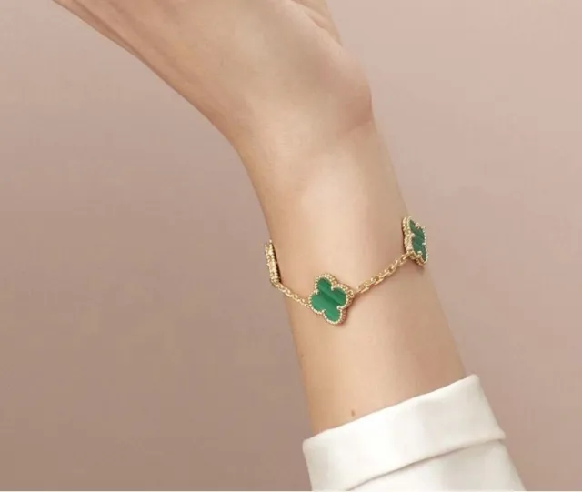 Van Cleef & Arpels Alhambra 绿松石 四叶草 手链 9