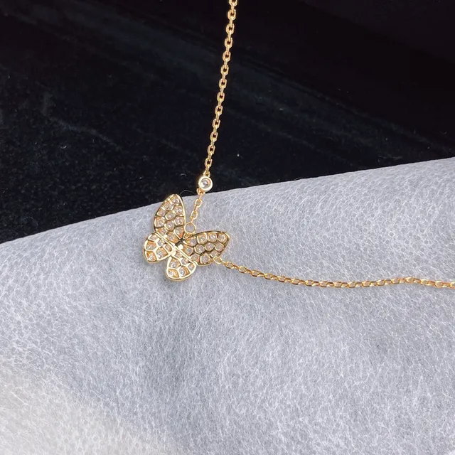 Van Cleef & Arpels Papillon Pavé mariposa colgante collar 2