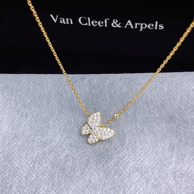 Van Cleef & Arpels Papillon Pavé mariposa colgante collar 4