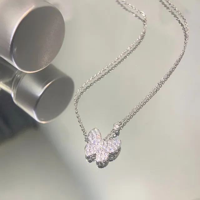 Van Cleef & Arpels Papillon Pavé mariposa colgante collar 6