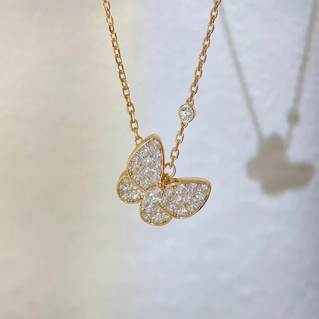 Van Cleef & Arpels Papillon Pavé mariposa colgante collar 7