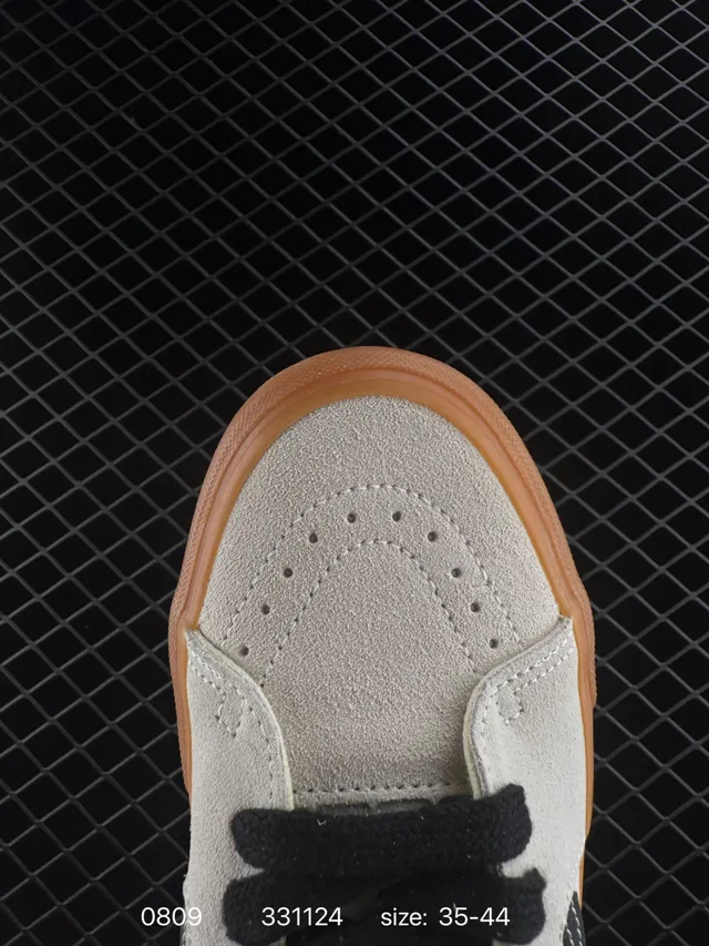 Vans Era 米色黑色低帮帆布滑板鞋 2