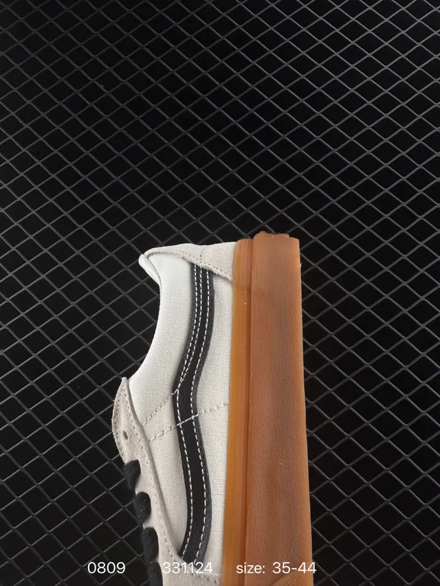 Vans Era 米色黑色低帮帆布滑板鞋 3