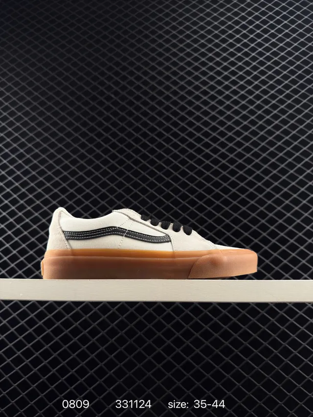 Vans Era 米色黑色低帮帆布滑板鞋 6
