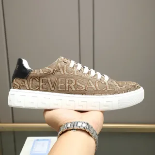 Versace 米色白色 印花 纺织面 Greca图案 中底 生活方式运动鞋