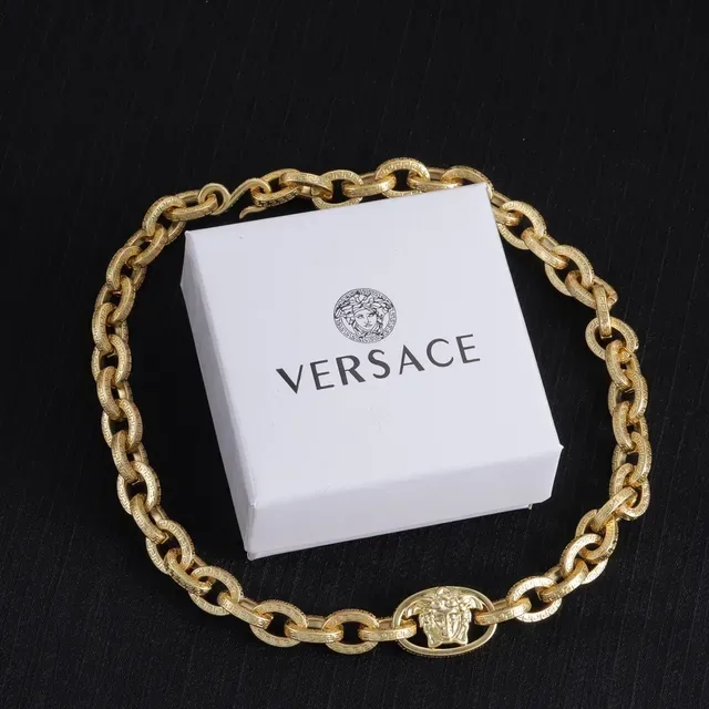 Versace Chain Reaction Dourado Medusa Head Colar 2