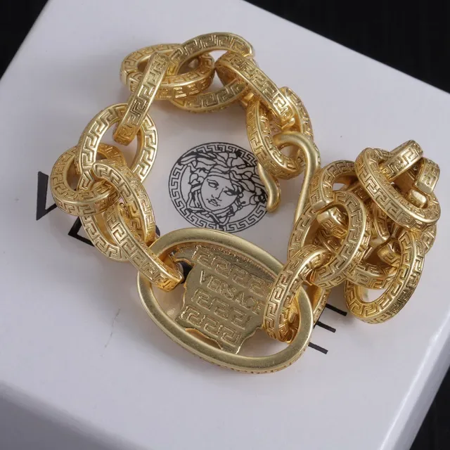 Versace Chain Reaction Dourado Medusa Head Colar 3