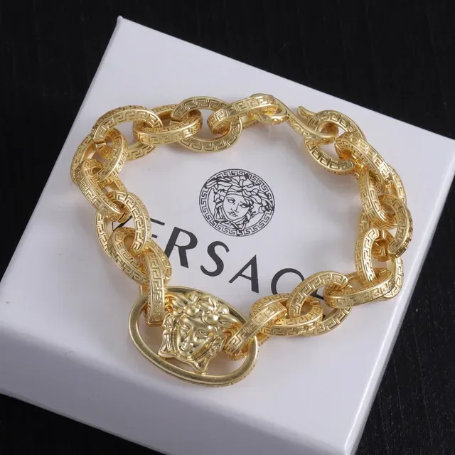 Versace Chain Reaction Dourado Medusa Head Colar 4