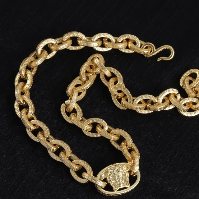 Versace Chain Reaction Dourado Medusa Head Colar 5