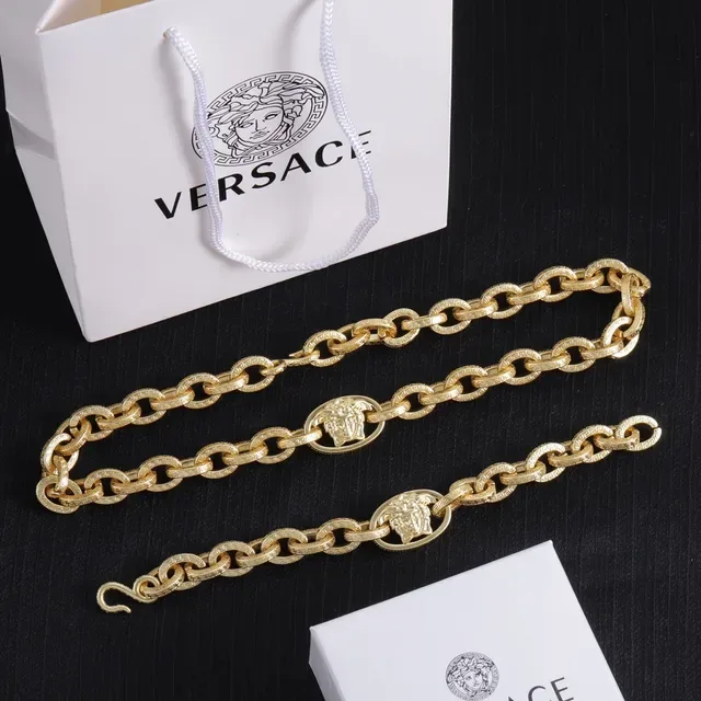 Versace Chain Reaction Dourado Medusa Head Colar 6