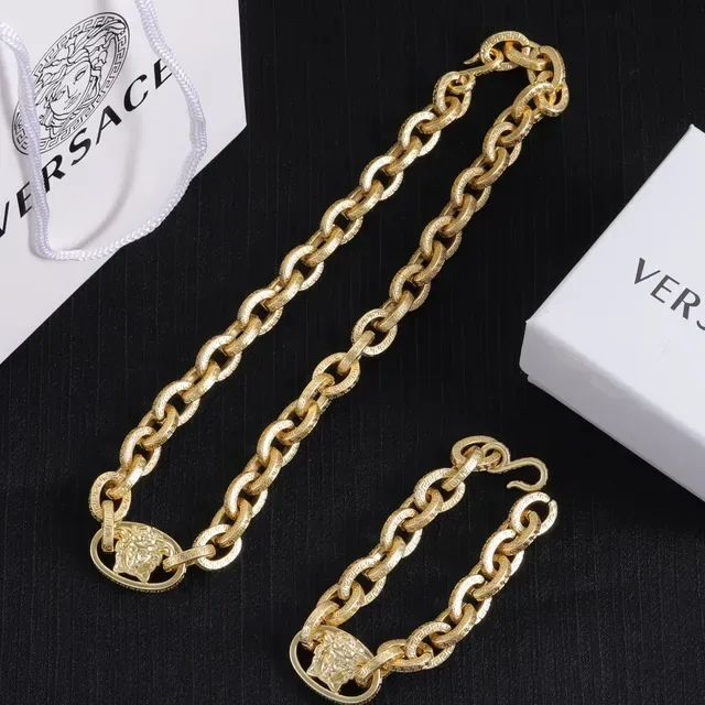 Versace Chain Reaction Dourado Medusa Head Colar 7