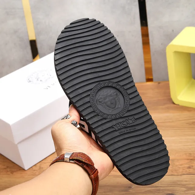 Versace Greca Odissea Black and White Slippers 3