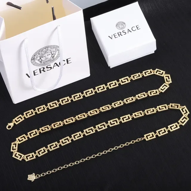 Versace Greca Odissea সোনালি গ্রিক কী লিংক নেকলেস 3