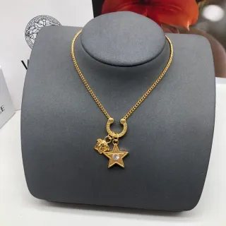 Versace La Medusa Star Colar de corrente tom dourado