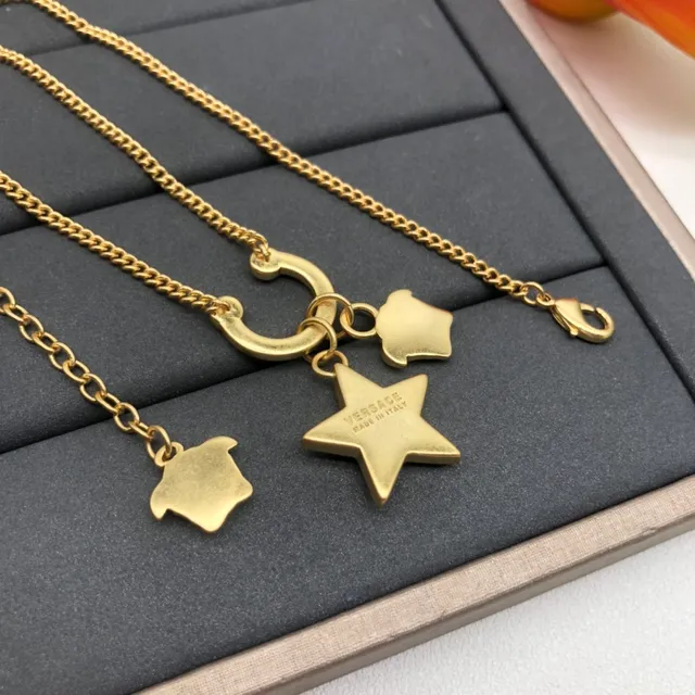 Versace La Medusa Star قلادة سلسلة ذهبية 3
