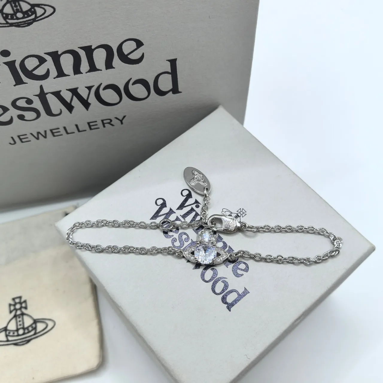 Vivienne Westwood Orb and Cross Crystal Bracelets 2
