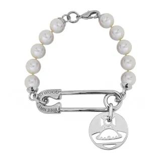 Vivienne Westwood Orb سوارة اللؤلؤ مع مشبك الأمان