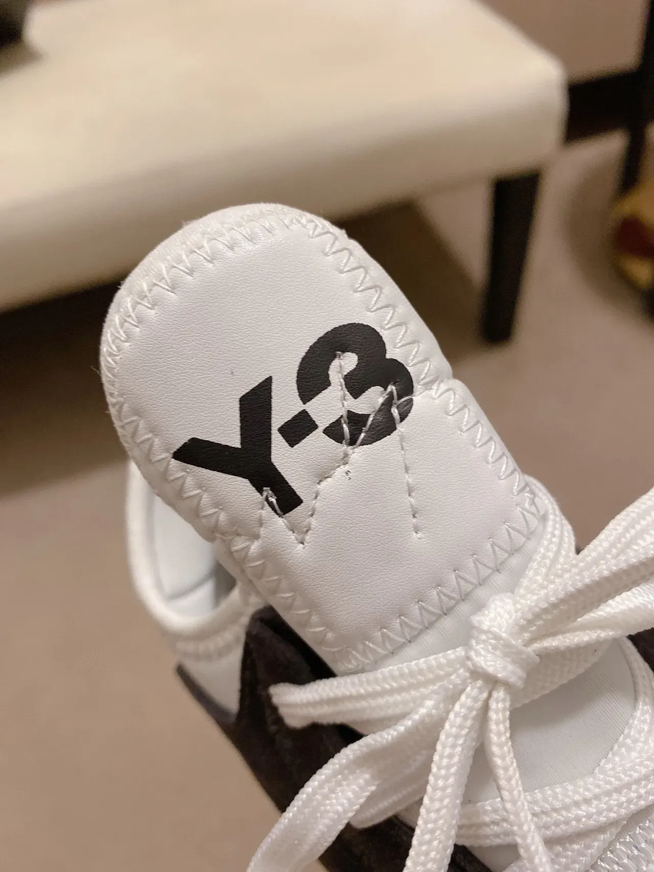 Y-3 灰白麂皮鞋面 雕塑单体中底 厚底鞋 5