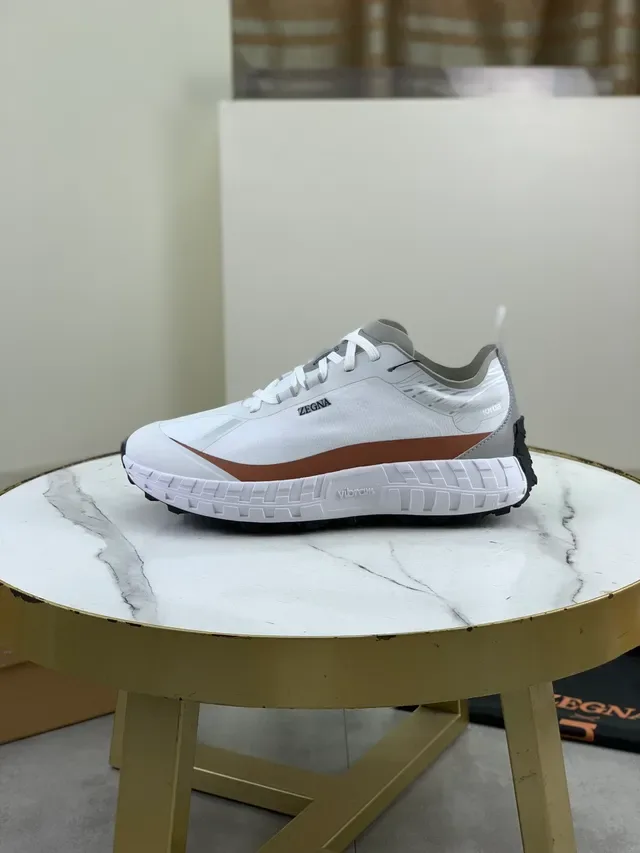 Zegna Norda Tênis Lifestyle Branco Marrom Cinza 5