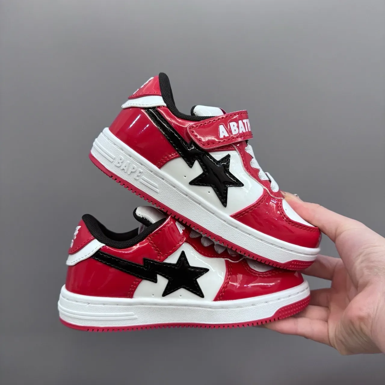 A Bathing Ape BAPE STA Black White Lifestyle Sneakers 9