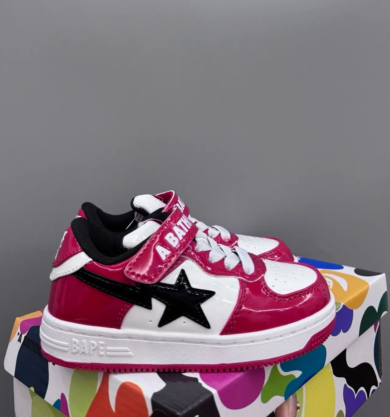 A Bathing Ape BAPE STA Black White Lifestyle Sneakers 10