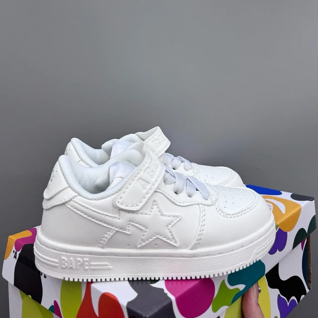 A Bathing Ape BAPE STA Black White Lifestyle Sneakers 18