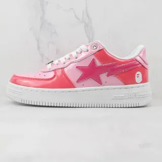 A Bathing Ape BAPE STA سنيكرز لايف ستايل وردي لامع شعار نجم