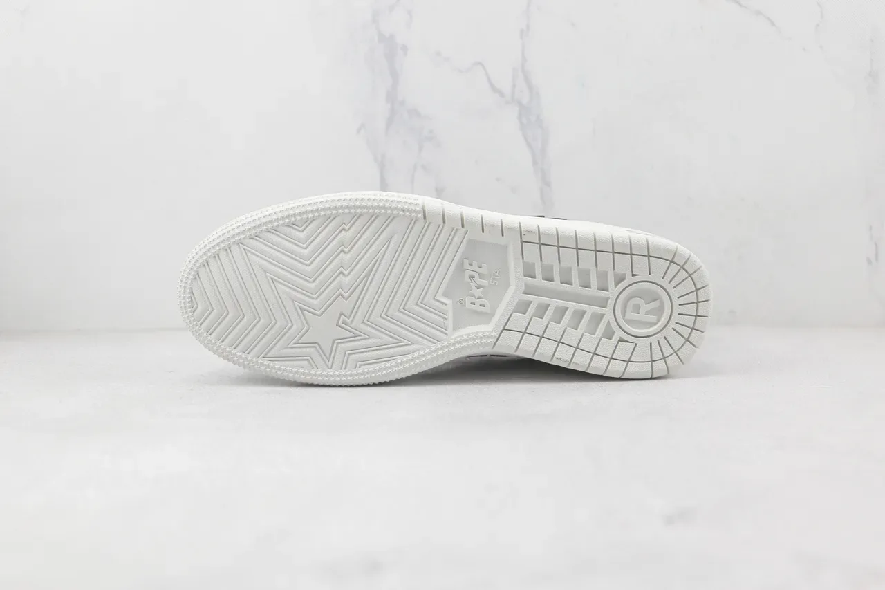 A Bathing Ape BAPE STA Tênis Lifestyle Azul Claro e Branco 8