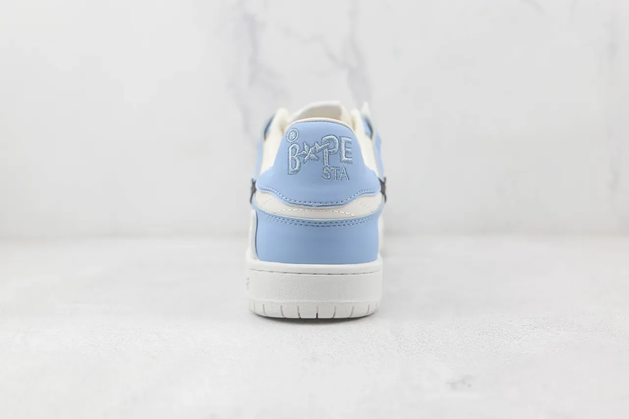 A Bathing Ape BAPE STA Tênis Lifestyle Azul Claro e Branco 9