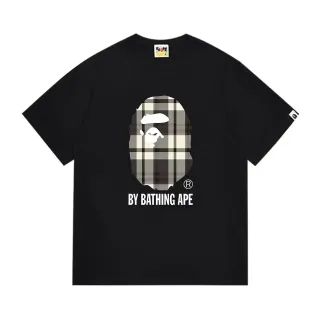 A Bathing Ape Plaid Ape Head Graphic T-Shirt