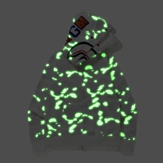 A Bathing Ape Shark 白灰 全拉链帽衫 3