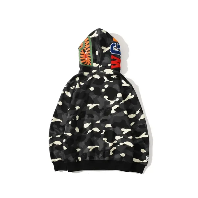 A Bathing Ape Shark 白灰 全拉链帽衫 4