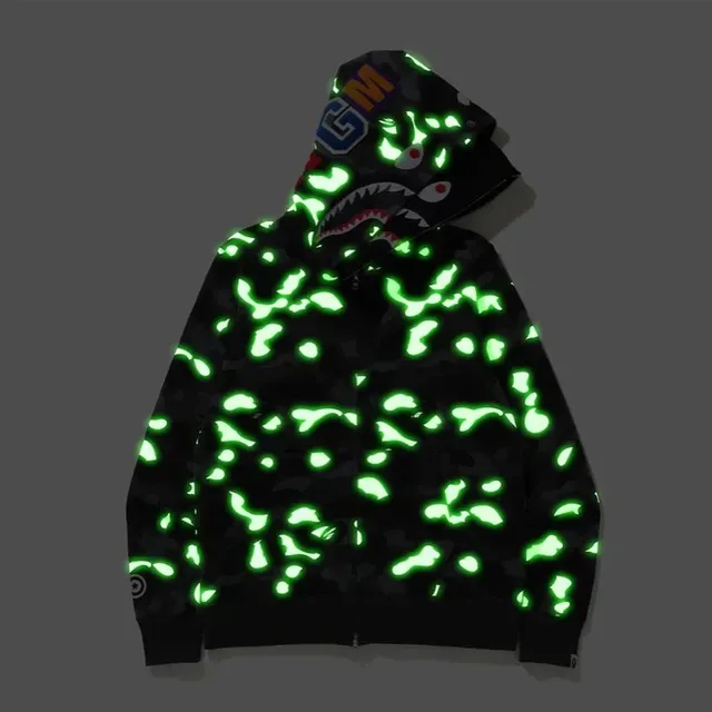 A Bathing Ape Shark 白灰 全拉链帽衫 7