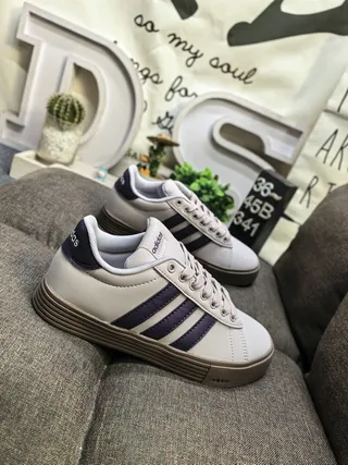 Adidas Beige Yellow Low-Top Three-Stripe Side Panel Lifestyle Sneakers 19
