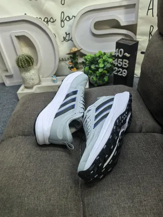 Adidas काला नारंगी मेश ऊपरी तीन पट्टी साइड पैनल रनिंग जूते 6