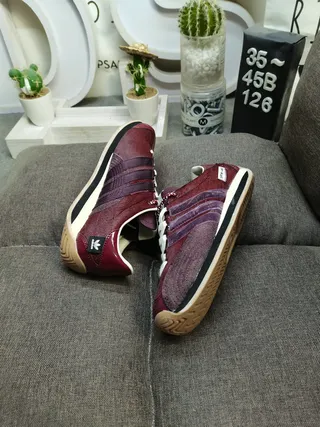 Adidas Burdeos Roxo Low-Top Três Faixas Painel Lateral Sneakers Lifestyle 6