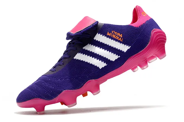 Adidas Copa Mundial بنفسجي وردي Firm-Ground أحذية كرة القدم 10