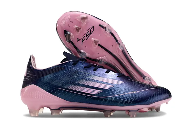 Adidas F50 Navy Pink লো-কাট লেস-আপ Sprintweb কেজ ওভারলে ফার্ম-গ্রাউন্ড ফুটবলের জুতো 5