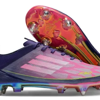 Adidas F50 Púrpura Rosa Low-Cut Synthetic Upper Gradient Overlay Firm-Ground Zapatos de fútbol