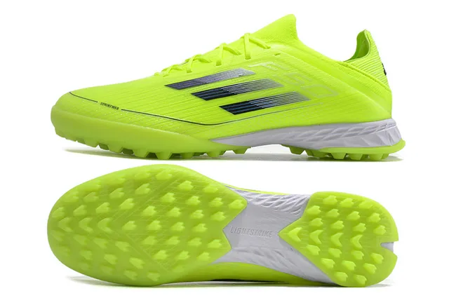 Adidas F50 Turf Amarillo Neón Rayas Gradientes Zapatos de Fútbol Césped Artificial 6