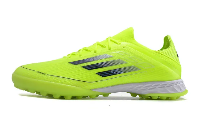 Adidas F50 Turf Amarillo Neón Rayas Gradientes Zapatos de Fútbol Césped Artificial 7