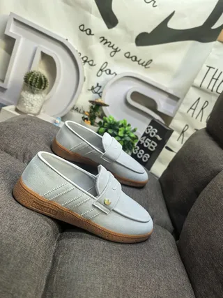 Adidas Gray Brown Suede Upper Padded Strap Loafer 9