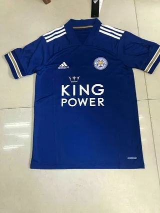 Adidas Leicester City أزرق بحري أبيض V-نايك ثلاث شرائط كتف قميص 2