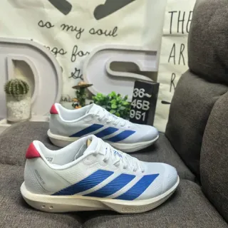 Adidas Lightstrike أبيض أزرق أحمر أحذية رياضية لايف ستايل
