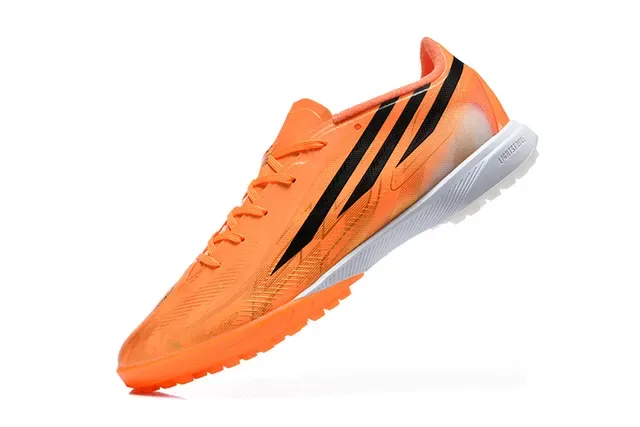 Adidas Orange Black Low-Cut Synthetic Upper Molded Conical Studs Artificial-Grass Soccer Shoes 4
