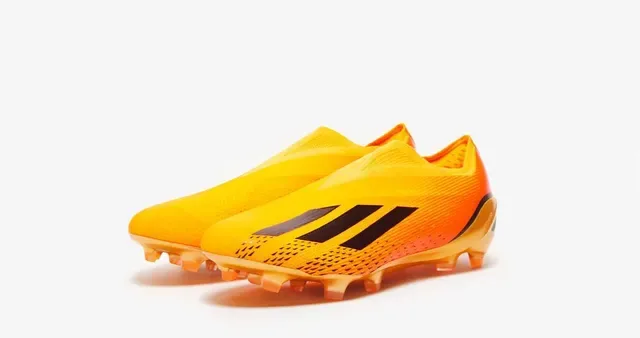Adidas Chuteiras Laranja Dourado Sock-Fit Knit Upper Solado Metálico Campo Firme 9