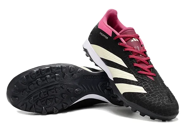 Adidas Predator Black Pink Textured Synthetic Upper Conical Studs Turf Soccer Shoes 4